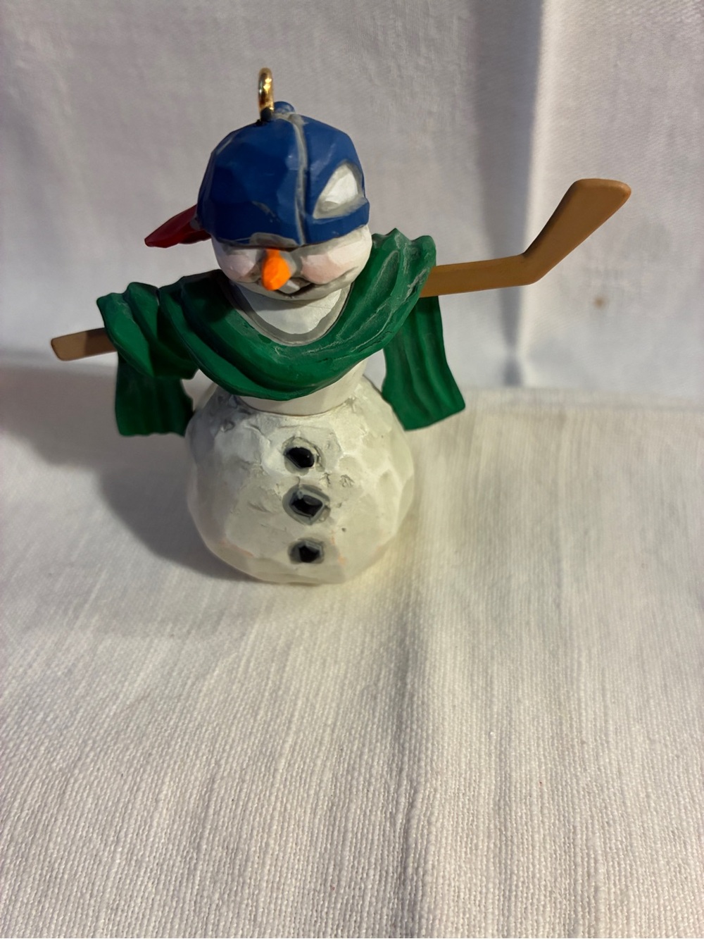 Hallmark Keepsake Son Ornament Blue Hat Snowman Hockey 2001 Vtg - Picture 3 of 11